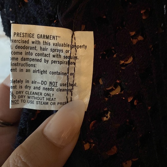 Three Flaggs copper sequin open front top - Picture 5 of 7